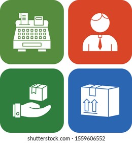 Set Of 4 Universal Icons For Mobile Application and websites
