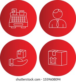 Set Of 4 Universal Icons For Mobile Application and websites
