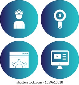 Set Of 4 Universal Icons For Mobile Application and websites
