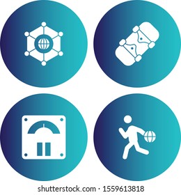 Set Of 4 Universal Icons For Mobile Application and websites
