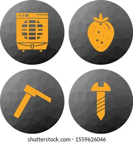 Set Of 4 Universal Icons For Mobile Application and websites
