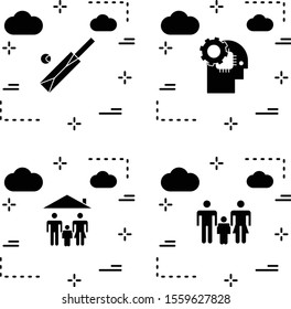  Set Of 4 Universal Icons For Mobile Application and websites
