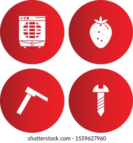 Set Of 4 Universal Icons For Mobile Application and websites
