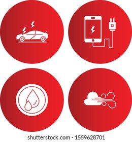 Set Of 4 Universal Icons For Mobile Application and websites
