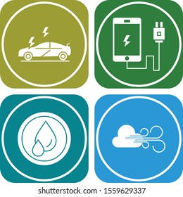 Set Of 4 Universal Icons For Mobile Application and websites
