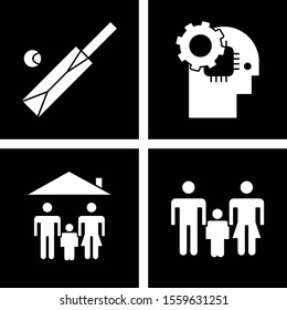  Set Of 4 Universal Icons For Mobile Application and websites
