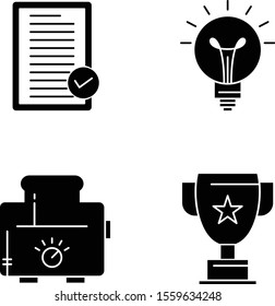 Set Of 4 Universal Icons For Mobile Application and websites
