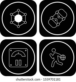Set Of 4 Universal Icons For Mobile Application and websites
