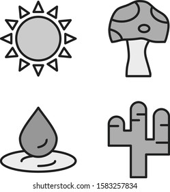 Set Of 4 Universal Icons For Mobile Application and websites
