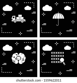 Set of 4 Universal Pixel Perfect Icons for your project
