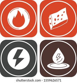 Set of 4 Universal Pixel Perfect Icons for your project

