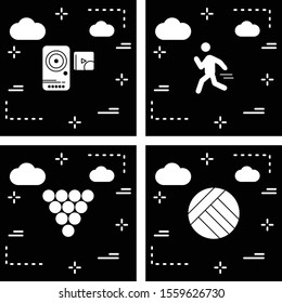 Set of 4 Universal Pixel Perfect Icons for your project
