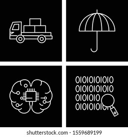 Set of 4 Universal Pixel Perfect Icons for your project
