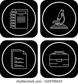 Set of 4 Universal Pixel Perfect Icons for your project
