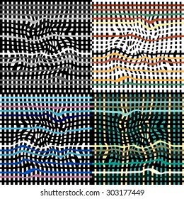 Set of 4 vector abstract background.