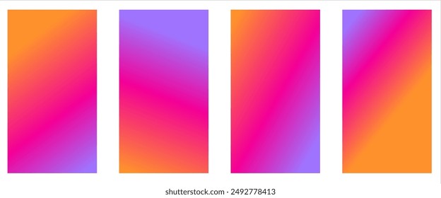 Set of 4 vector gradient backgrounds , gradient colorful background, vector eps10 