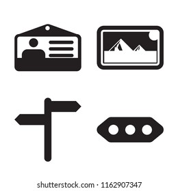 Set of 4 vector icons such as Id card, Photos, , More, web UI editable icon pack, pixel perfect