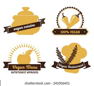 Set of 4 Vegan Badges