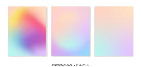 Conjunto de 4 degradados vectoriales verticales en colores vibrantes. Para folletos, folletos, pancartas, fondos de pantalla, marca, medios sociales y más.