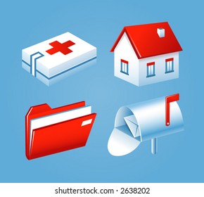 set of 4 web icons
