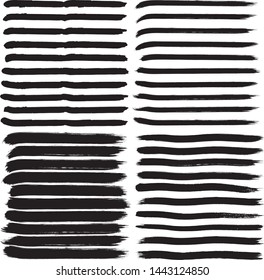 Set of 40 pieces grunge texture frame. Vector brush stroke. Abstract isolated stock vector template