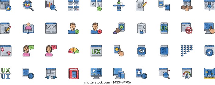 A set of 40 User Experience icons