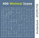 Set of 400 Universal Icons . Isolated Elements