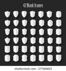 Set of 42 blank vintage frame,label,Vector EPS10.