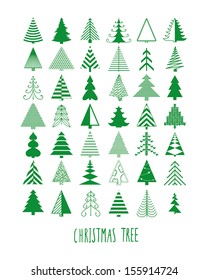 set 42 Christmas trees