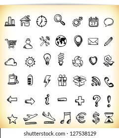 Hand Drawn Icons Gifts Stock Illustration - Download Image Now