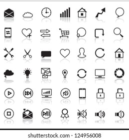 Set of 42 SEO internet icons.