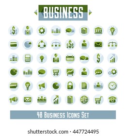 Set of 48 business icons and design elements for your project, vector graphic design.