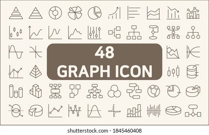 Conjunto de 48 iconos de estilo de línea de gráfico y de línea de diagrama. Contiene iconos como gráfico, columnas, curva, infografía, análisis, flecha, datos, crecimiento y otros elementos.
personalizar color, redimensionar fácilmente.