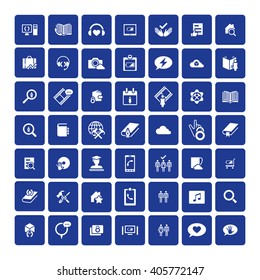 Set of 49 Universal Icons. Simple Flat Style. Business, internet, web design.