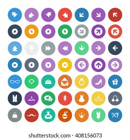 Set of 49 Universal Icons. Simple Flat Style. Business, internet, web design.