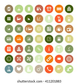 Set of 49 Universal Icons. Simple Flat Style. Business, internet, web design.