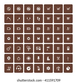 Set of 49 Universal Icons. Simple Flat Style. Business, internet, web design.