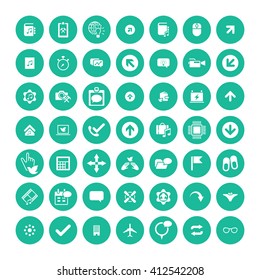 Set of 49 Universal Icons. Simple Flat Style. Business, internet, web design.