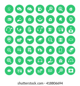 Set of 49 Universal Icons. Simple Flat Style. Business, internet, web design.