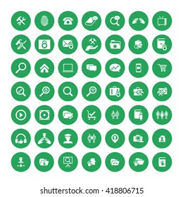 Set of 49 Universal Icons. Simple Flat Style. Business, internet, web design.
