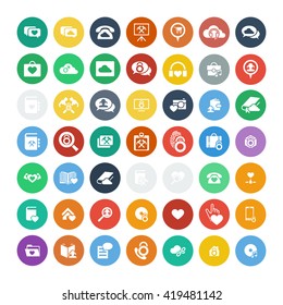 Set of 49 Universal Icons. Simple Flat Style. Business, internet, web design.