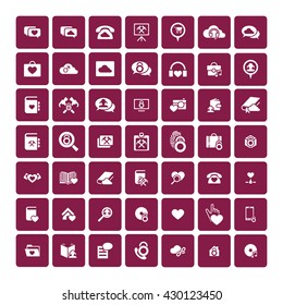 Set of 49 Universal Icons. Simple Flat Style. Business, internet, web design.
