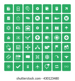 Set of 49 Universal Icons. Simple Flat Style. Business, internet, web design.