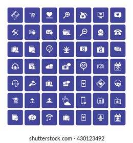 Set of 49 Universal Icons. Simple Flat Style. Business, internet, web design.