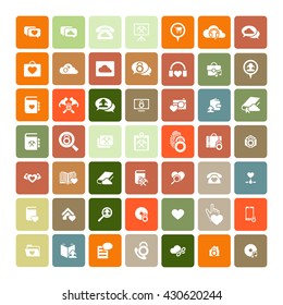 Set of 49 Universal Icons. Simple Flat Style. Business, internet, web design.