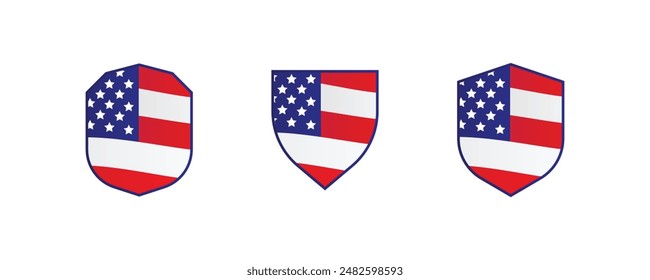 Conjunto de escudos del 4 de julio, Día de la Independencia, Estados Unidos