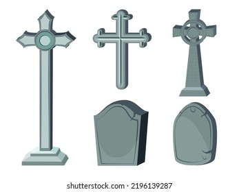 Un conjunto 5 en 1 de ilustración de vector de piedra grave en versión de color