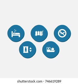 Set Of 5 Aircraft Icons Set.Collection Of Lift, Sleep, No Drone And Other Elements.