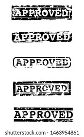 Set of 5 Approved Stamp Design Vector Art for Download Free 