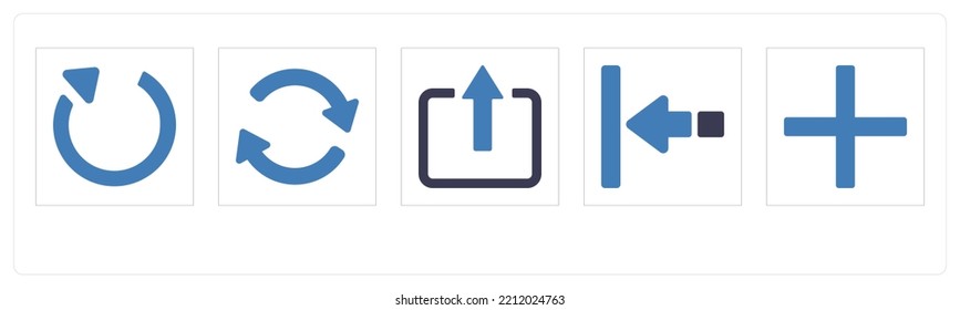 A set of 5 Arrows icons such as direction, way, path